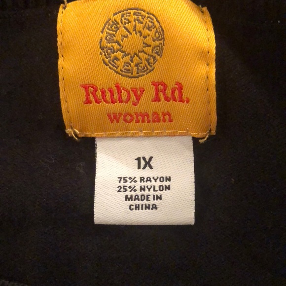 Ruby Rd. sweater Black with embellishments. Size 1X - Picture 8 of 15